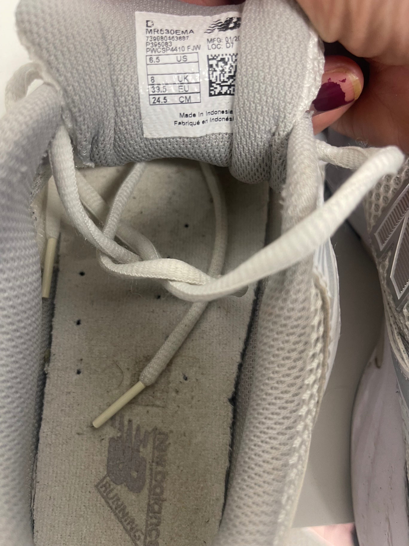 Fabulous New Balance 530 Sneakers UK6 White & Grey KB606