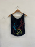 Fabulous Christian Lacroix Bazar Y2K Sleeveless vest Top L Black Ibiza 90’s KW605