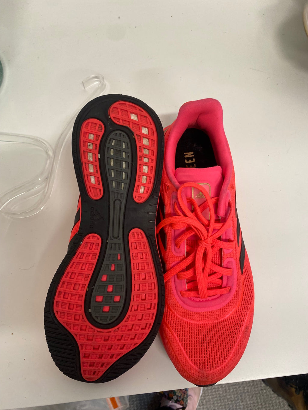 Fabulous Adidas Supernova Red/Pink Sneakers UK6 gym running KB606