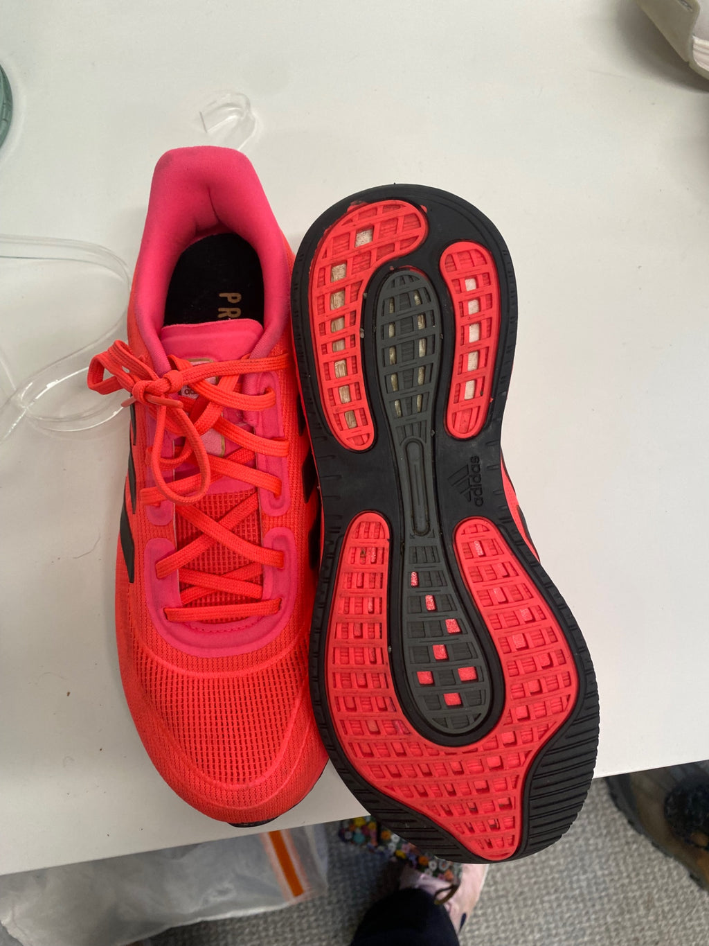 Fabulous Adidas Supernova Red/Pink Sneakers UK6 gym running KB606