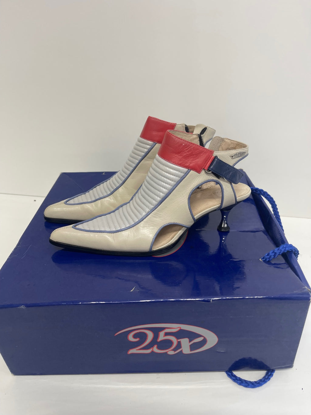 Jef Bains XRace Y2K Leather Pointed Toe Cut Out Heels UK 5 Futuristic Archive KW605