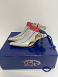 Jef Bains XRace Y2K Leather Pointed Toe Cut Out Heels UK 5 Futuristic Archive KW605