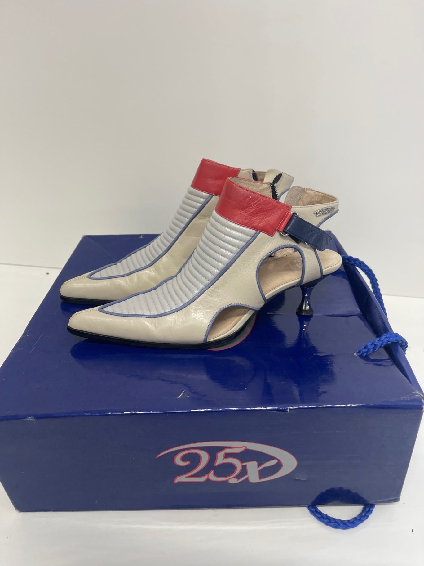 Jef Bains XRace Y2K Leather Pointed Toe Cut Out Heels UK 5 Futuristic Archive KW605