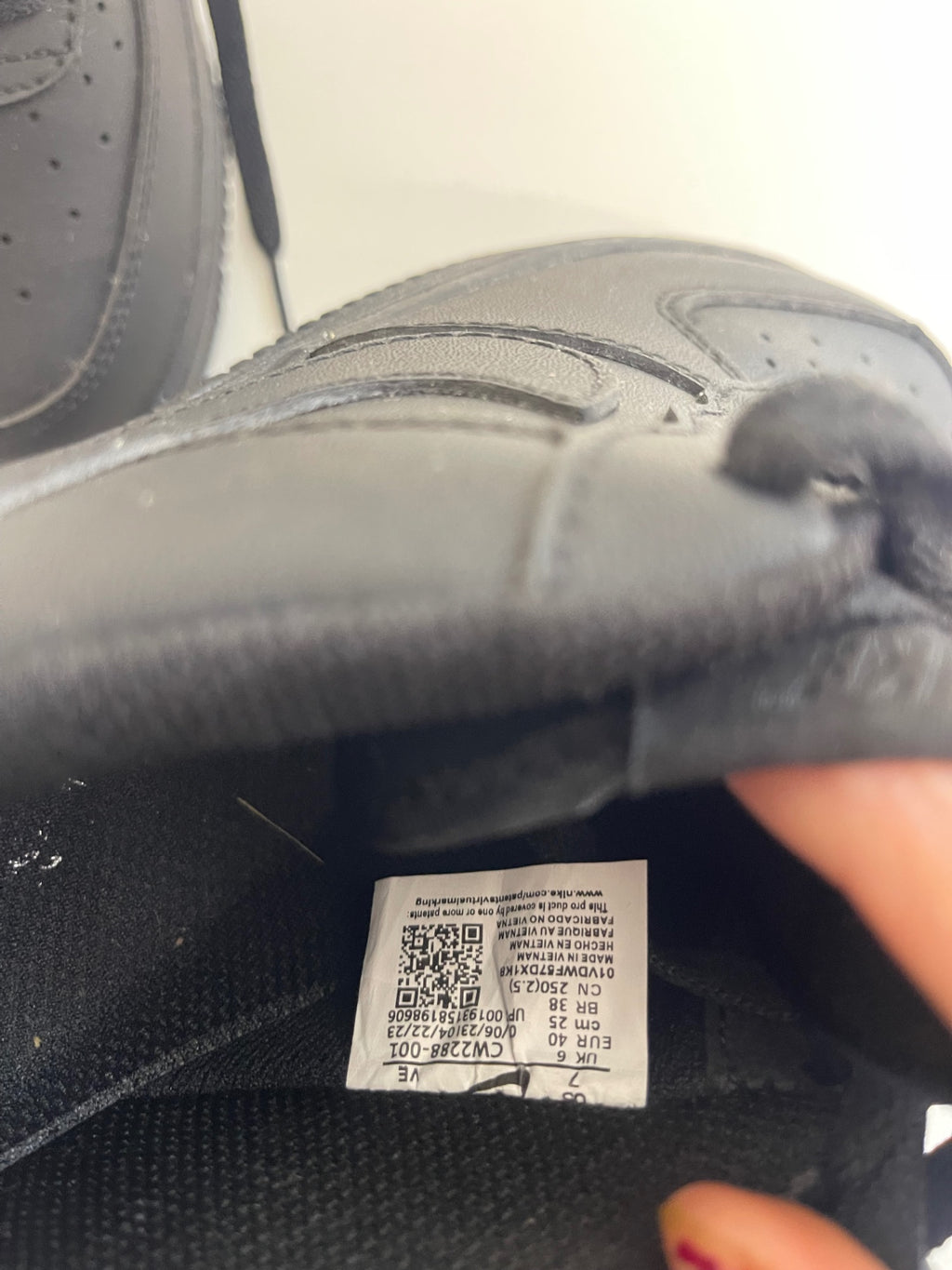 Fabulous Nike Air Force 1 low Sneakers Uk6 Black vGC GC607