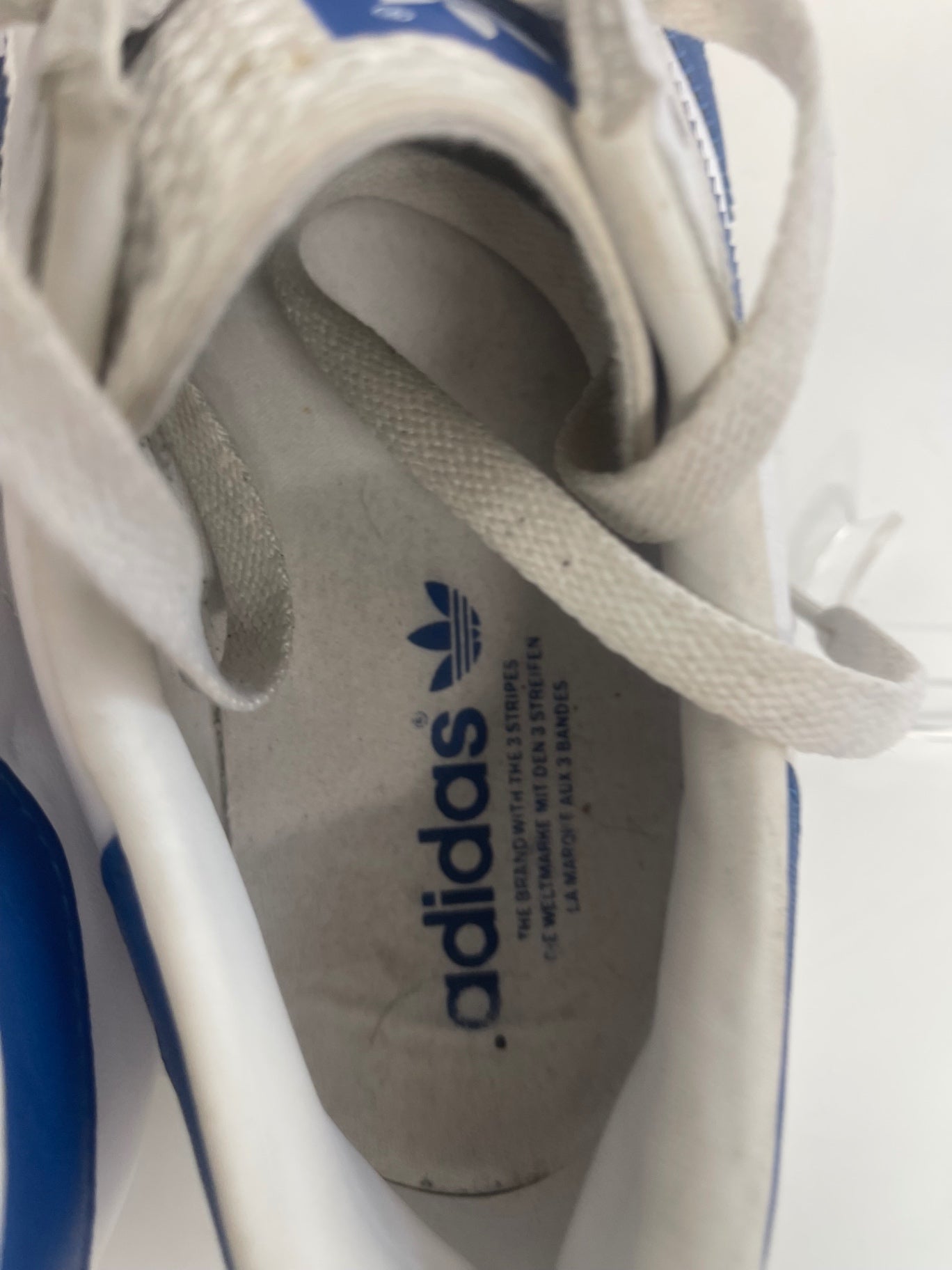 Fabulous adidas Rom Sneakers UK9 White & Blue GC607