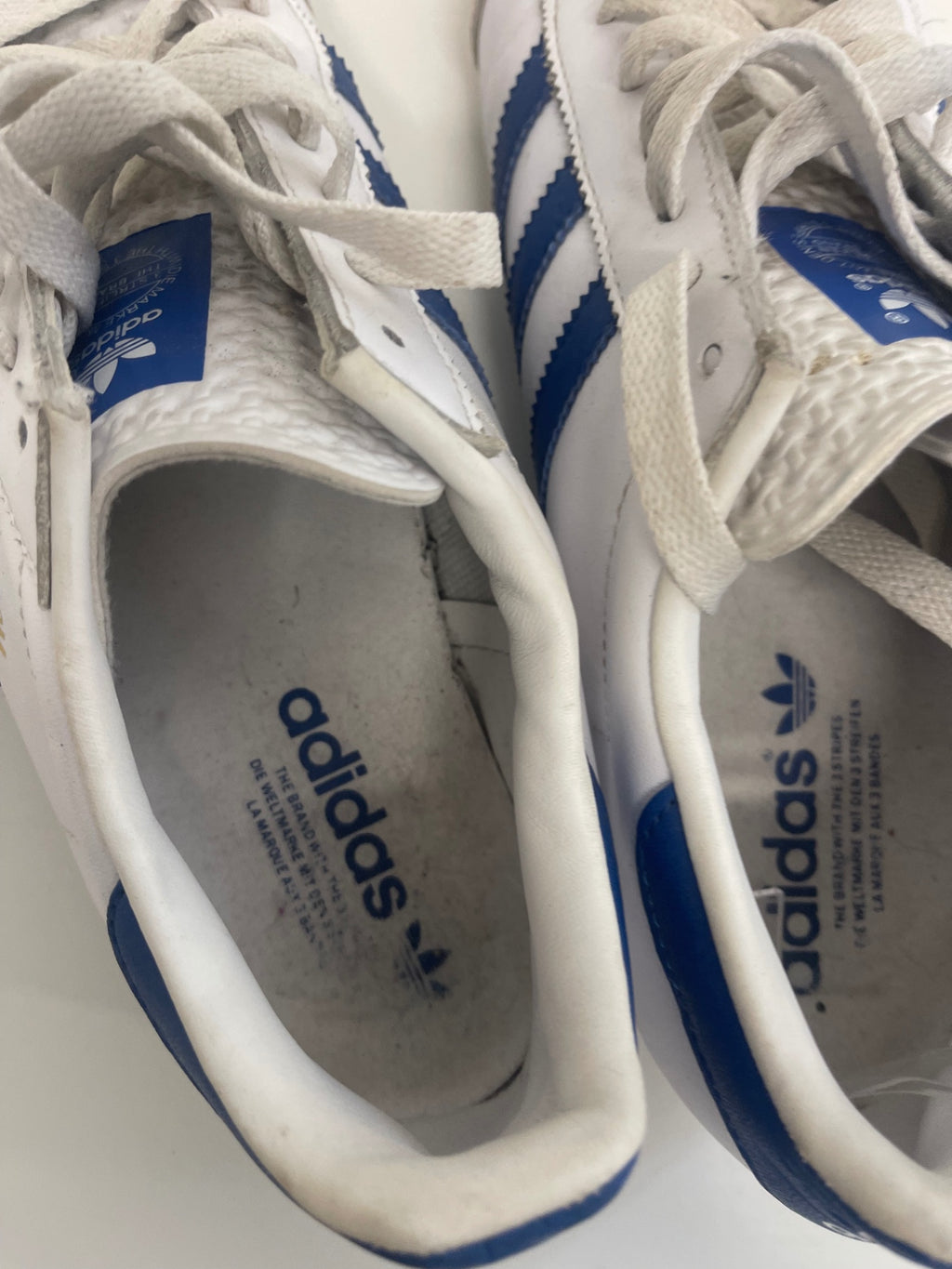 Fabulous adidas Rom Sneakers UK9 White & Blue GC607