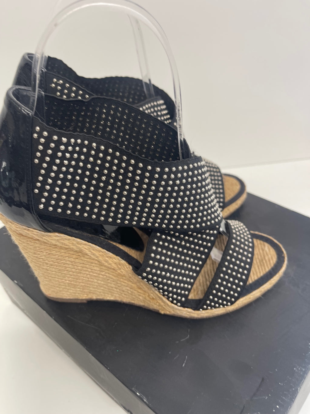 Fabulous Billi b espadrille wedge Sandals UK3 Black KW605