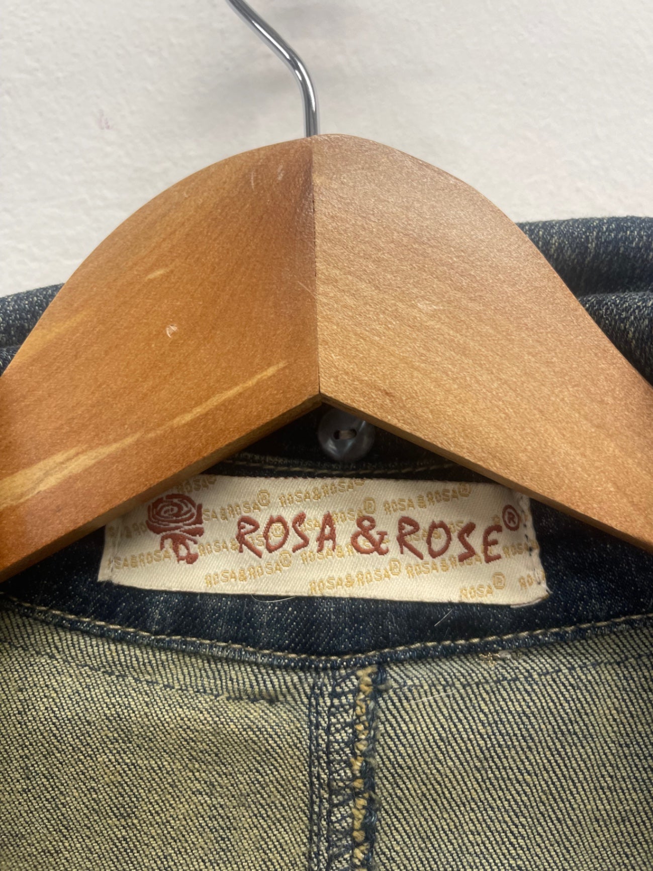 Fabulous ROSAROSE Y2K Rare Denim & suede mac Coat Uk14 Denim blue KW605