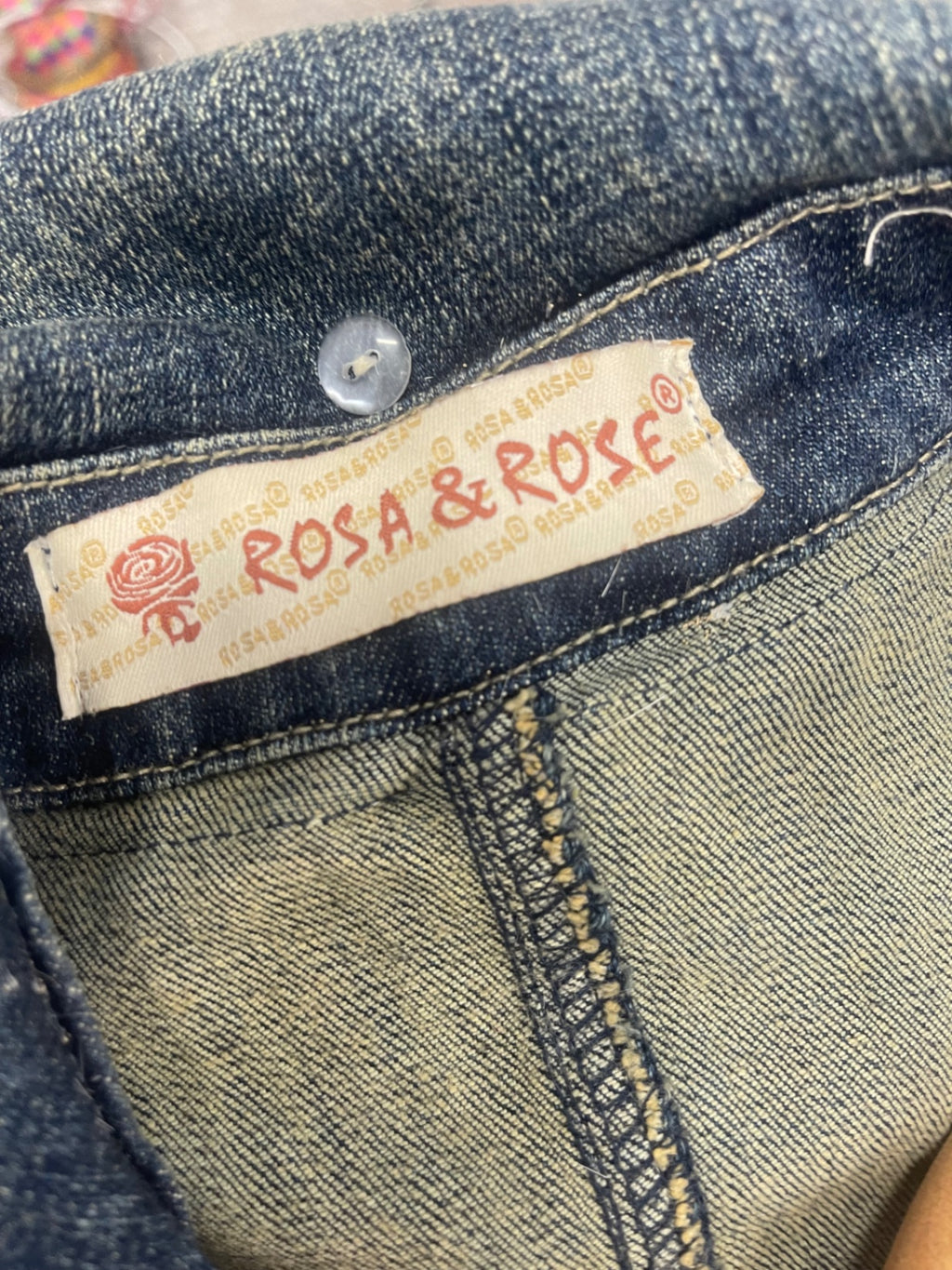 Fabulous ROSAROSE Y2K Rare Denim & suede mac Coat Uk14 Denim blue KW605