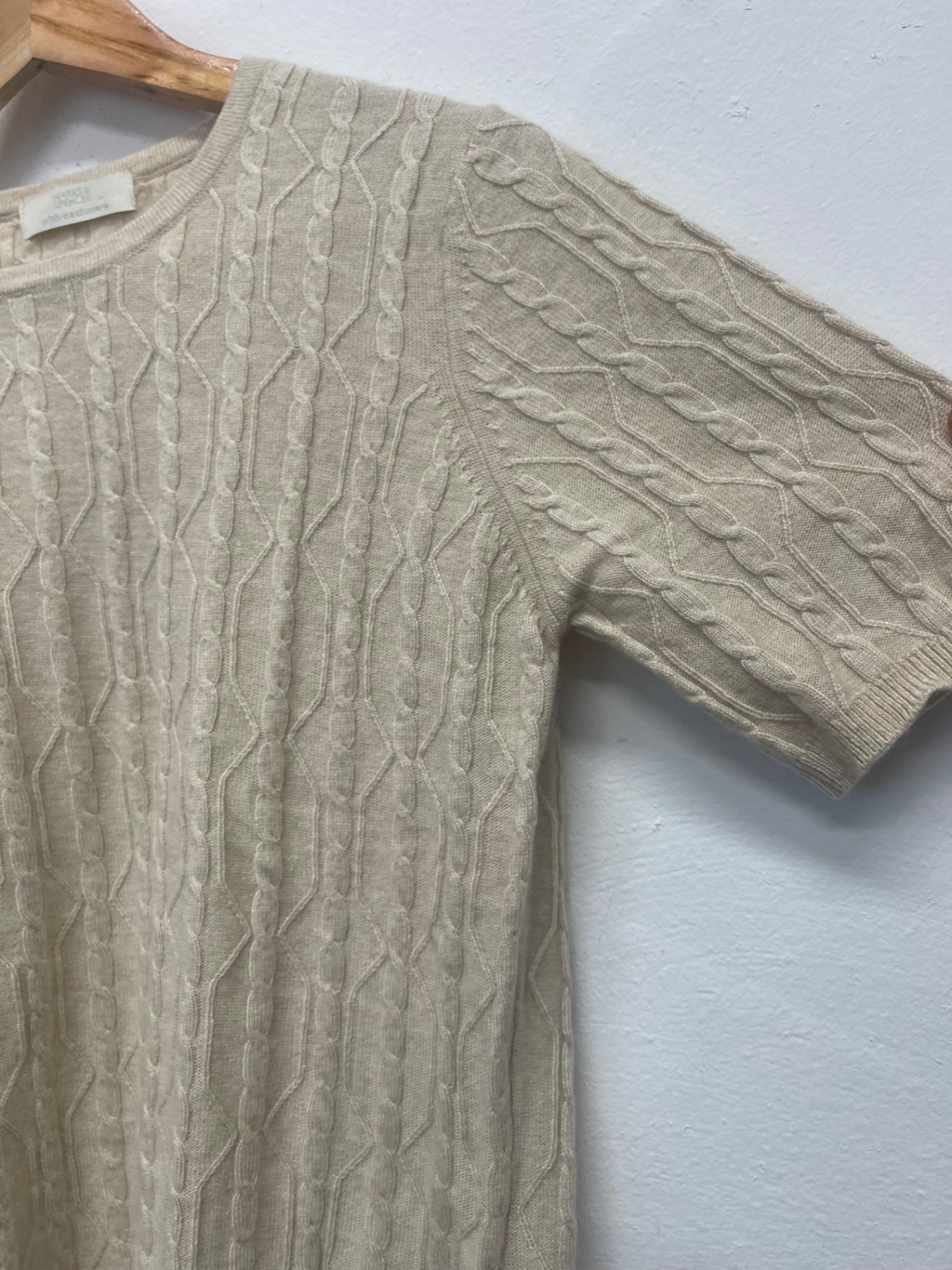 Fabulous Marks & Spencers cashmere Jumper UK 16 Beige Biscuit FK608