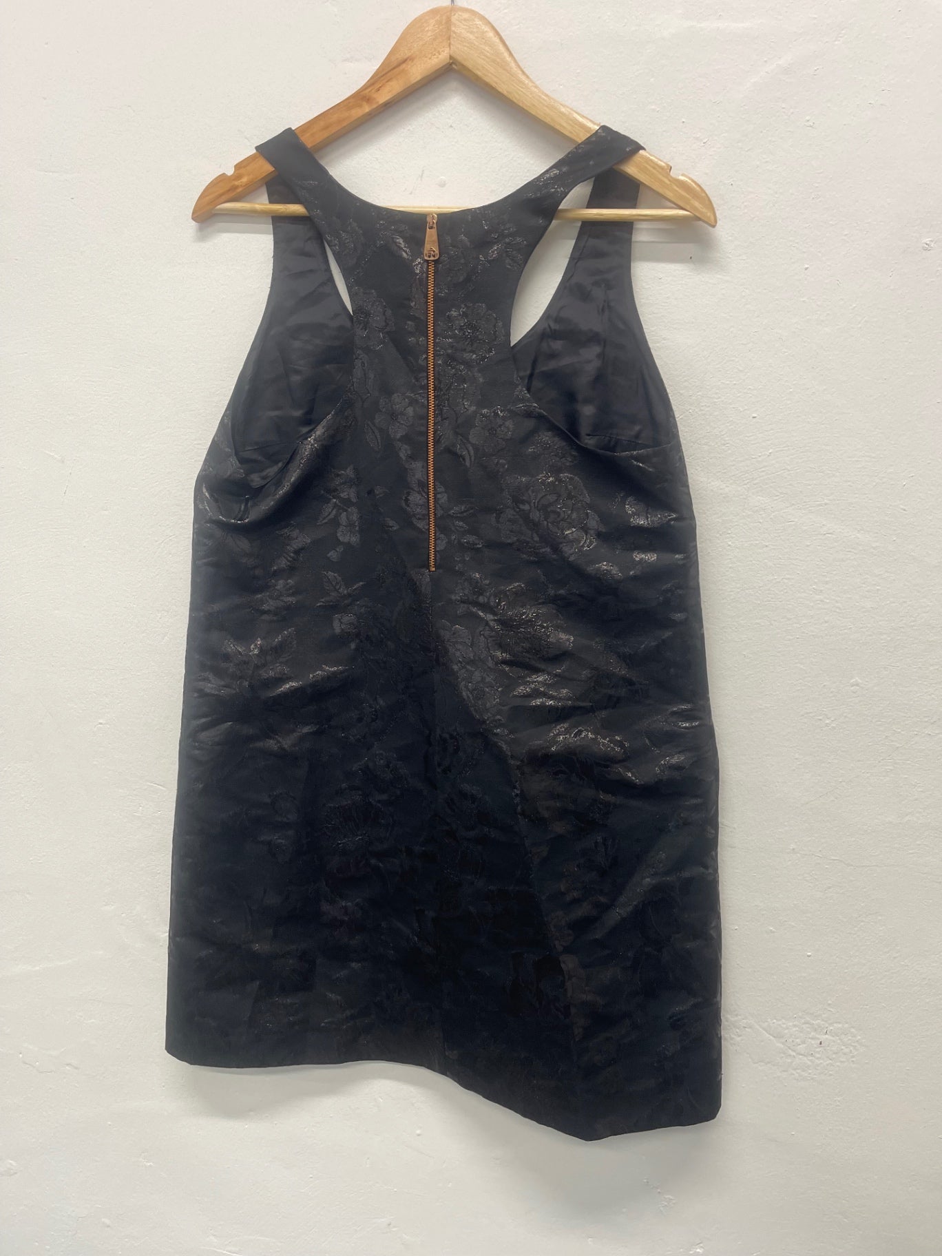 Fabulous Frankie Morello a line mini Dress Uk12 Black FK609