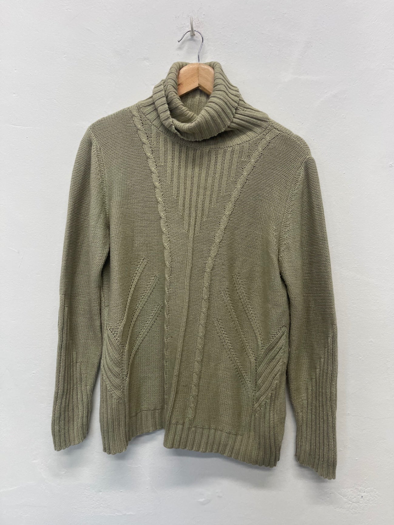 Fabulous Olsen knit Sweater UK18 Sage Green FK608