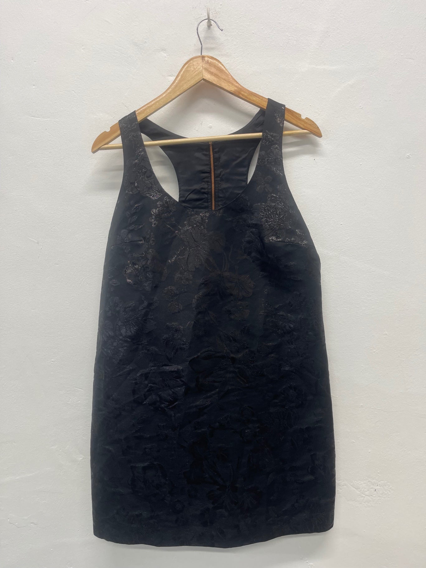 Fabulous Frankie Morello a line mini Dress Uk12 Black FK609