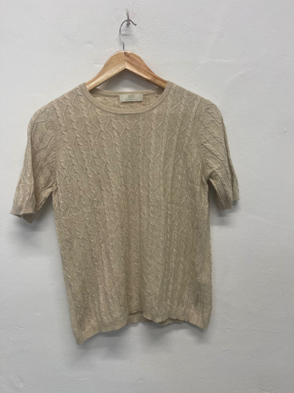 Fabulous Marks & Spencers cashmere Jumper UK 16 Beige Biscuit FK608