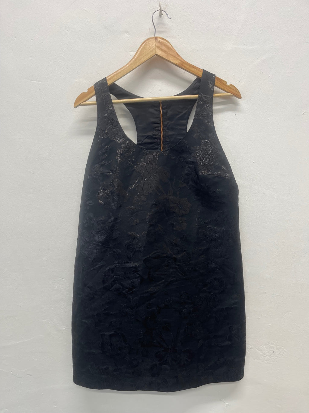 Fabulous Frankie Morello a line mini Dress Uk12 Black FK609