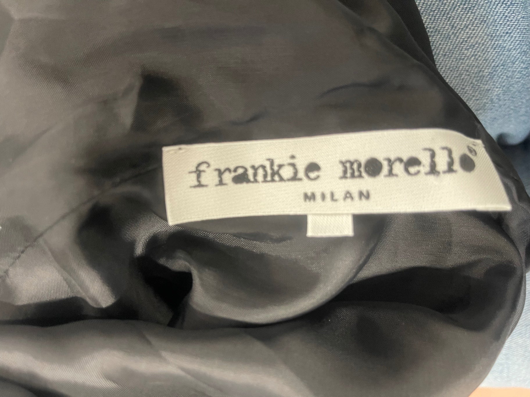 Fabulous Frankie Morello a line mini Dress Uk12 Black FK609