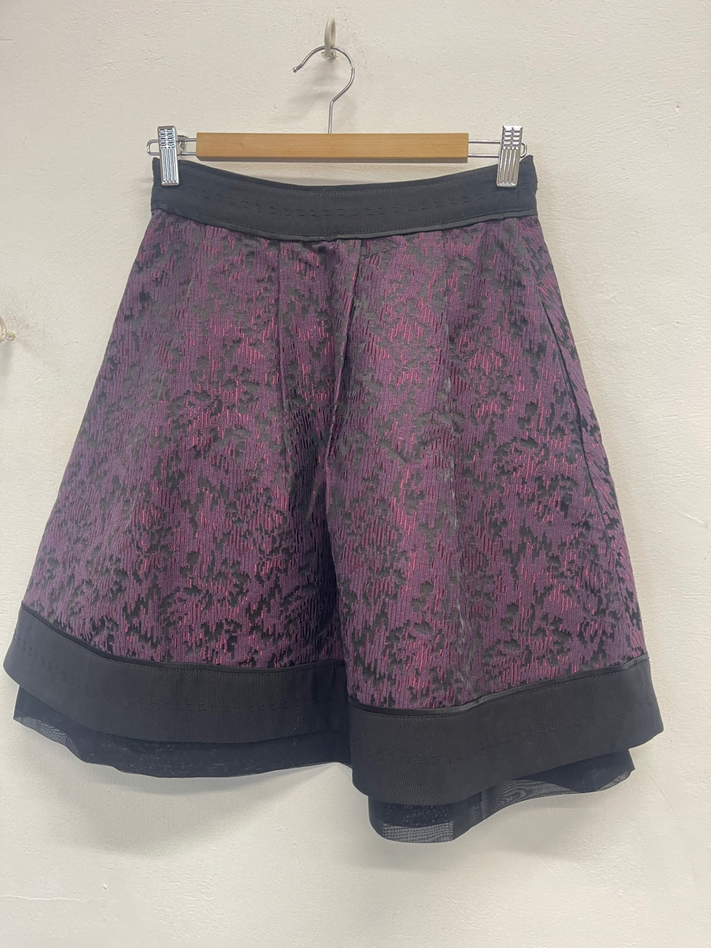 Fabulous Diane von Furstenberg mini occasion Skirt UK8 Purple FK608