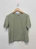Fabulous SUTTON STUDIO cashmere silk Sweater UkM Light Green FK608
