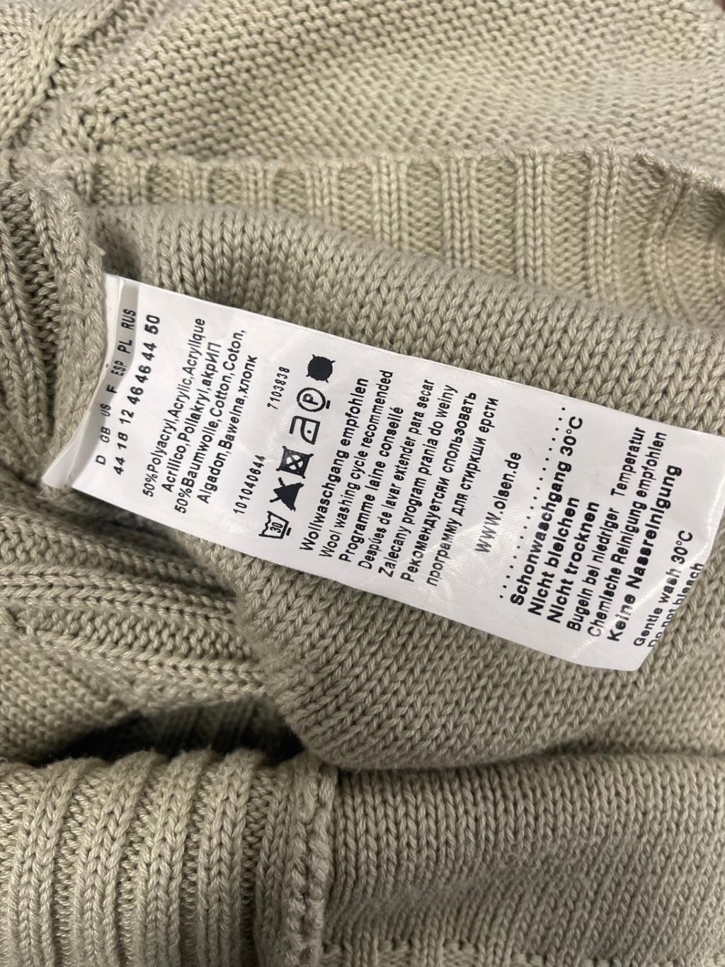 Fabulous Olsen knit Sweater UK18 Sage Green FK608