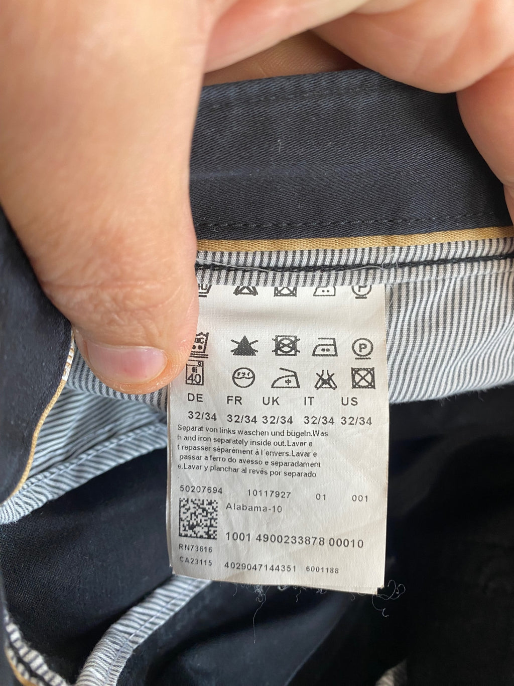 Classic BOSS Jeans Alabama 10 Hugo Boss 32/34 Black FK608 