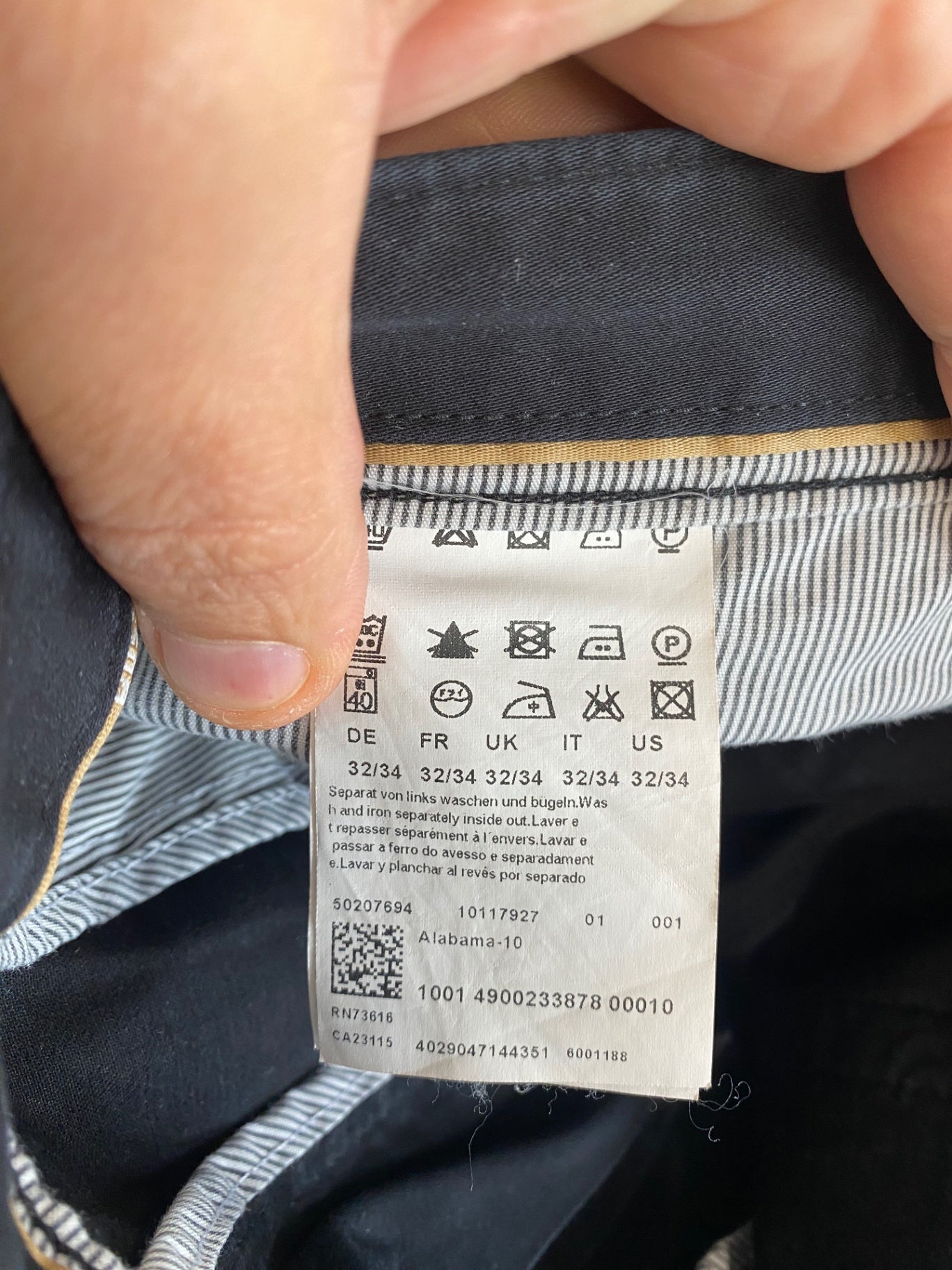 Classic BOSS Jeans Alabama 10 Hugo Boss 32/34 Black FK608 