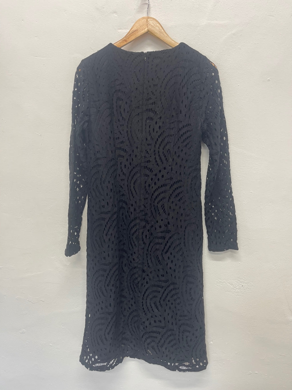 Fabulous boden broderie overlay occasions Dress Uk14 Long Black FK608