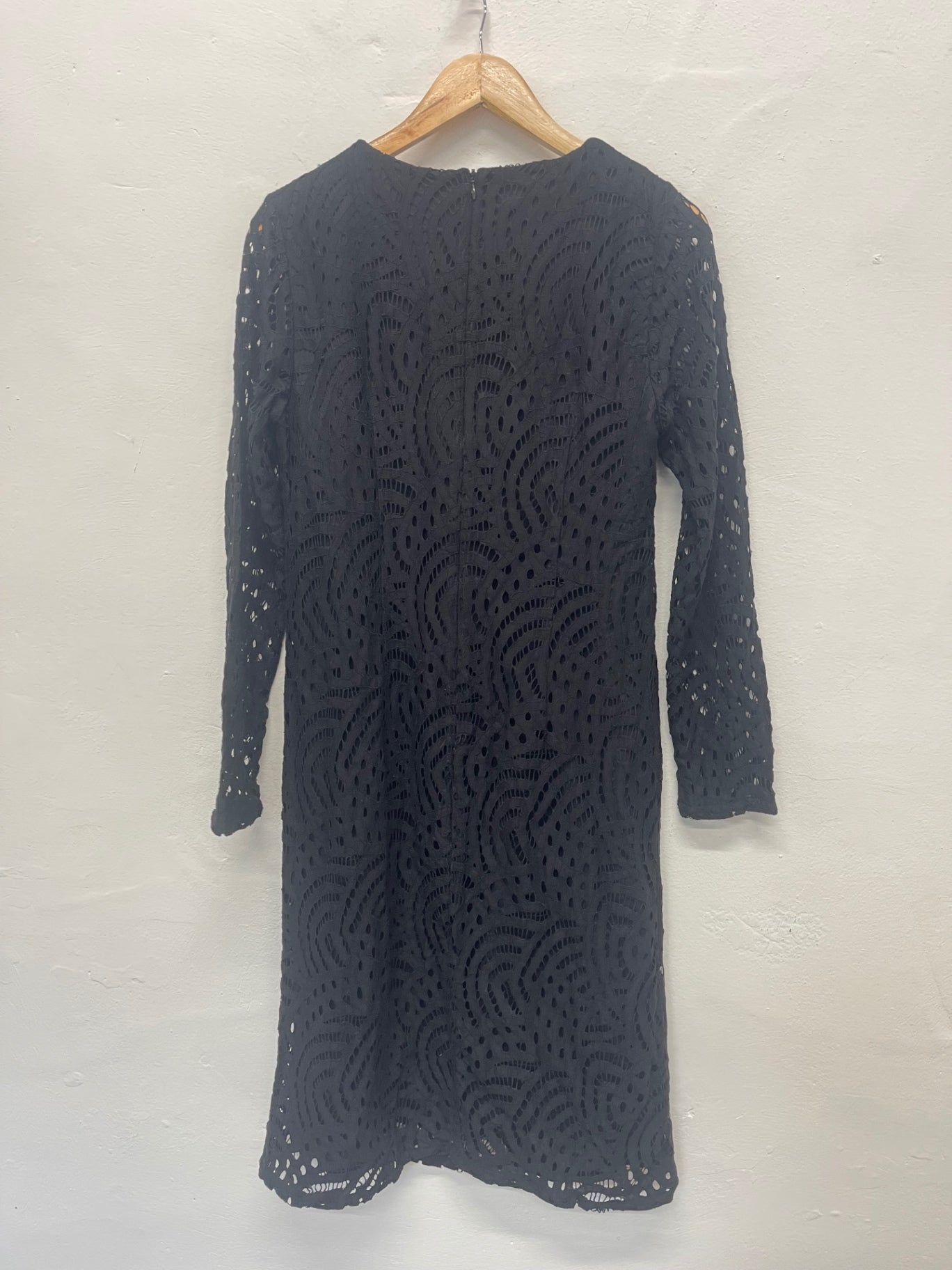 Fabulous boden broderie overlay occasions Dress Uk14 Long Black FK608