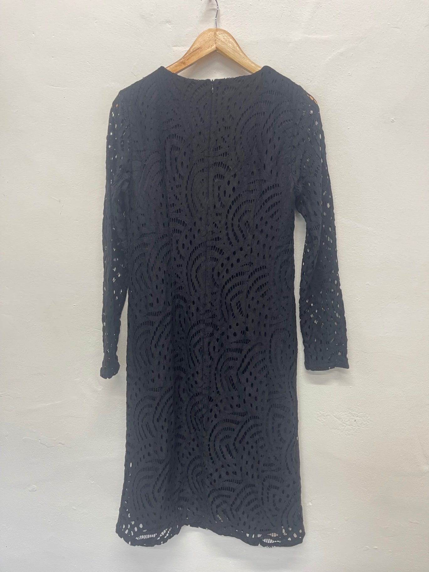 Fabulous boden broderie overlay occasions Dress Uk14 Long Black FK608