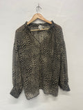Fabulous SECOND FEMALE semi sheer Blouse UKS Beige &Black FK608