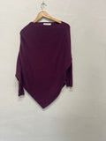 Fabulous PAISIE asymmetrical ribbed Sweater UKS Purple FK608