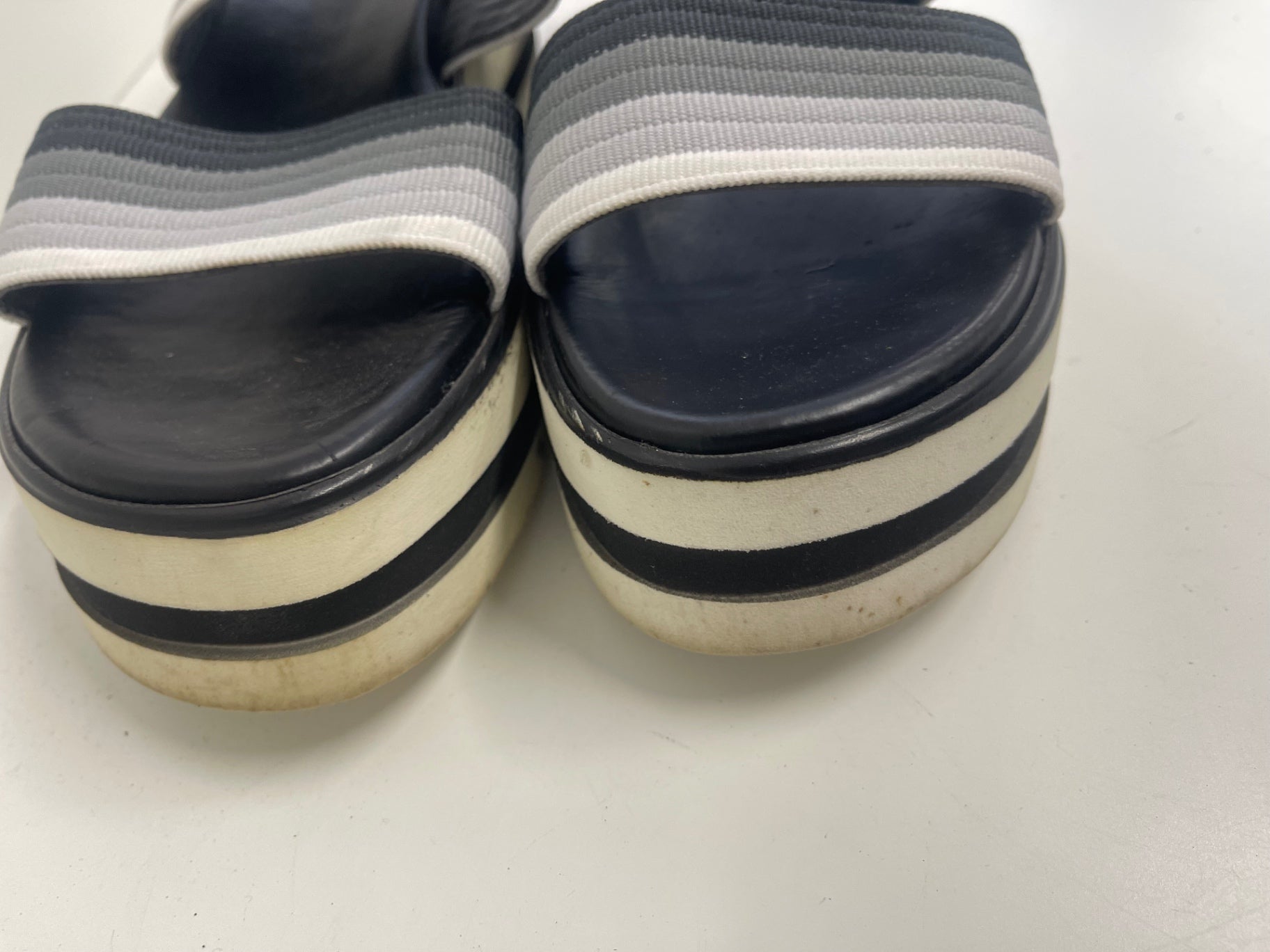 Fabulous Valerio 1966 wedge chunky Sandals UK8 Black FK608