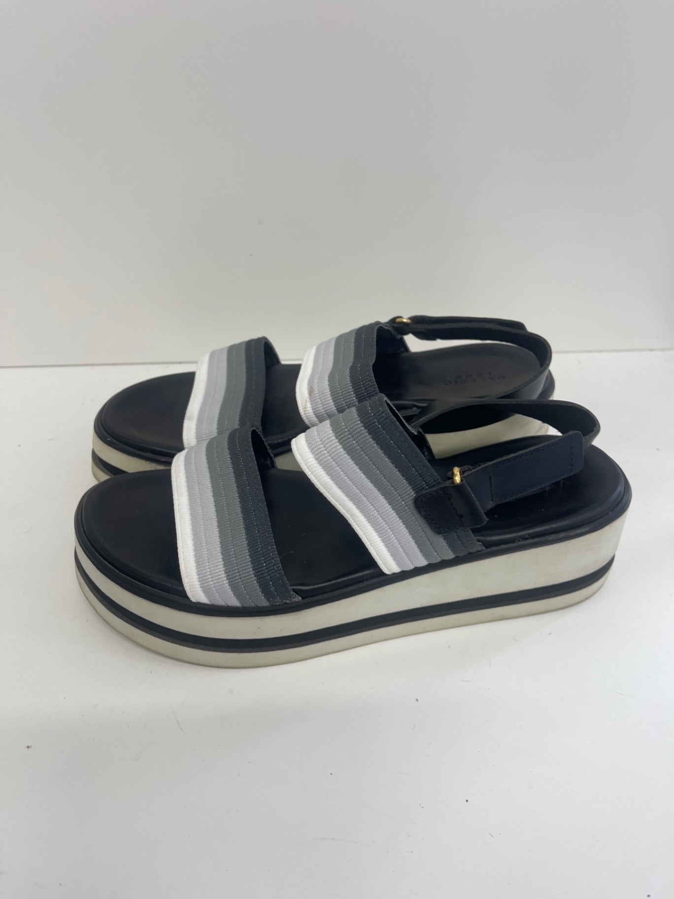 Fabulous Valerio 1966 wedge chunky Sandals UK8 Black FK608