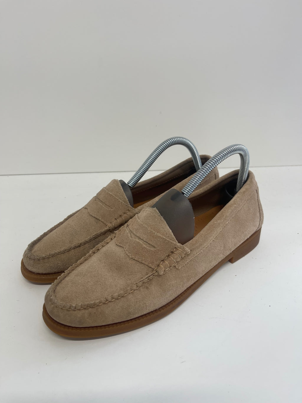 Fabulous G.H. Bass & Co. weeJuns sided boating Loafers Uk7 Beige FK608