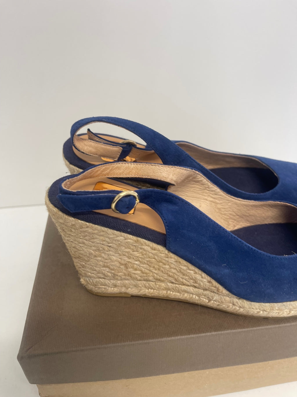 Fabulous Kanna bright blue espadrille Wedges Uk7 Blue FK608