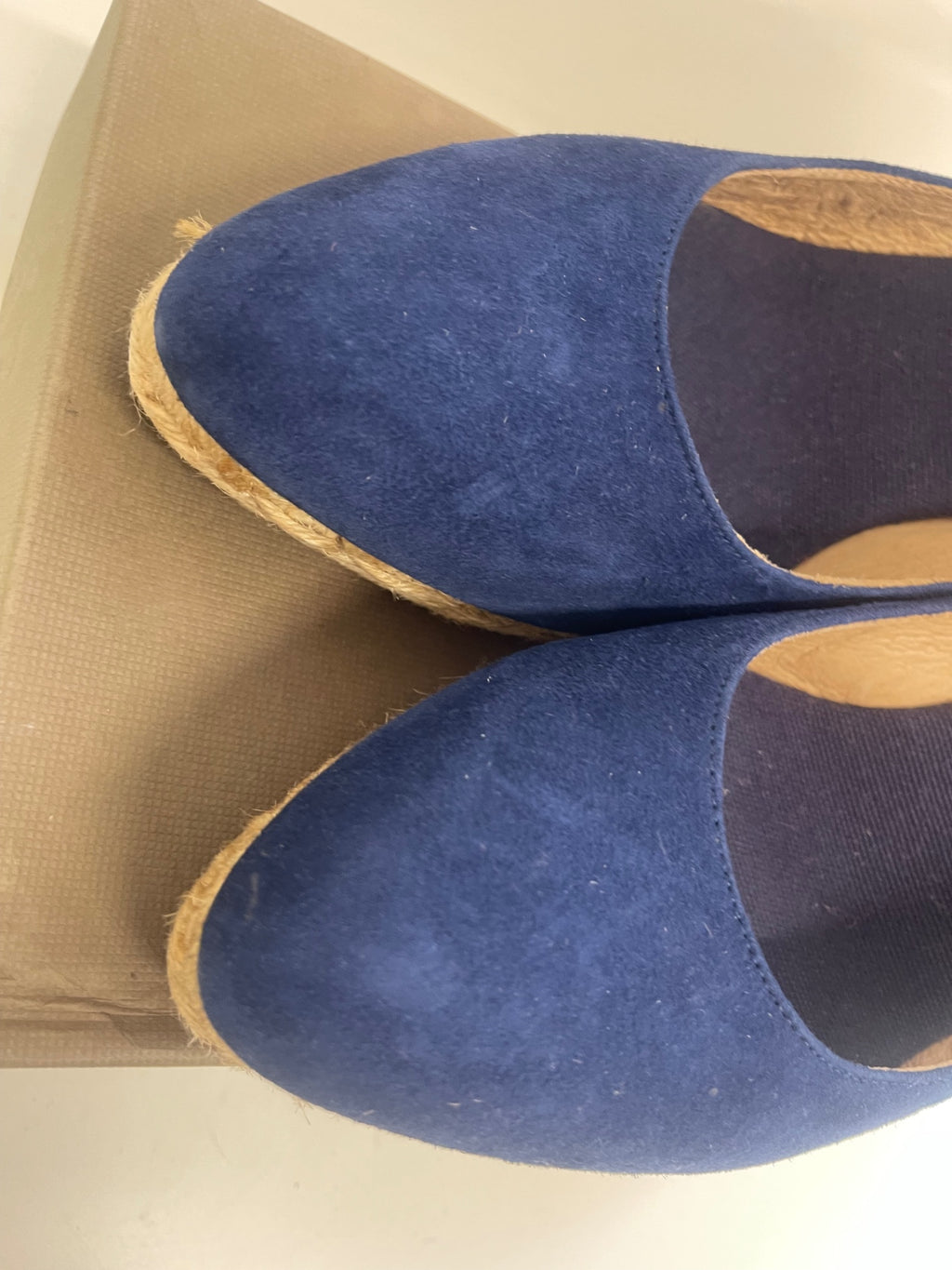 Fabulous Kanna bright blue espadrille Wedges Uk7 Blue FK608