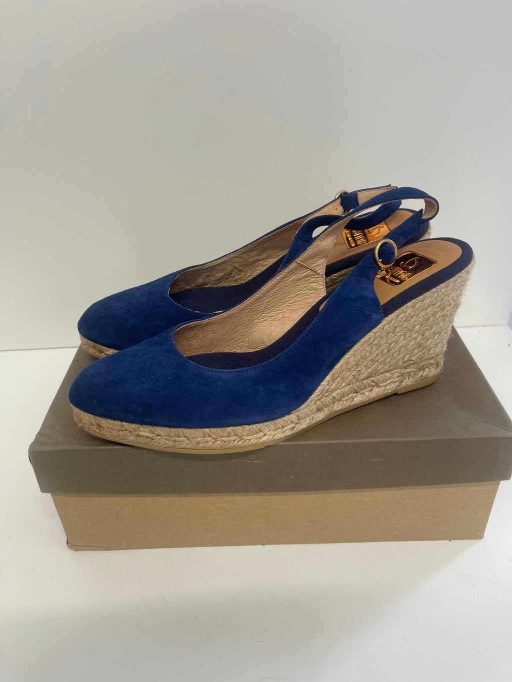 Fabulous Kanna bright blue espadrille Wedges Uk7 Blue FK608