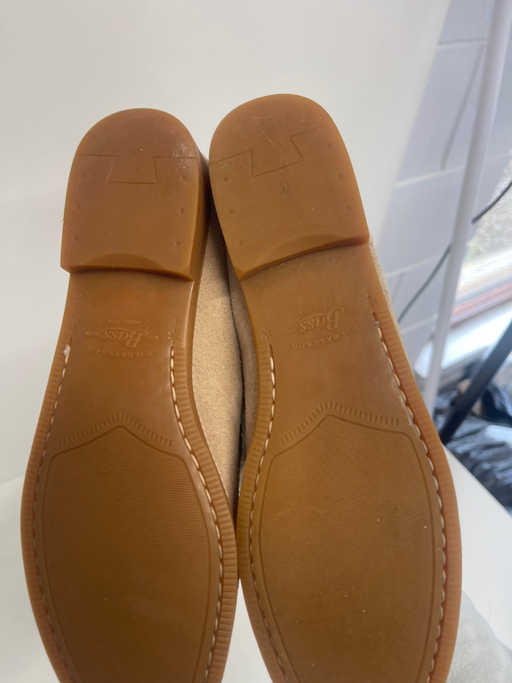 Fabulous G.H. Bass & Co. weeJuns sided boating Loafers Uk7 Beige FK608
