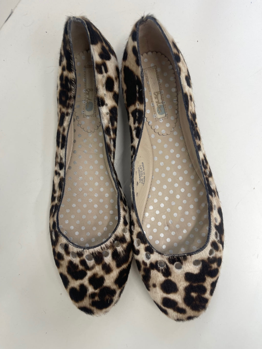 Fabulous BODEN calf hair Ballet Flats UK8 Leopard print FK608