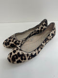Fabulous BODEN calf hair Ballet Flats UK8 Leopard print FK608