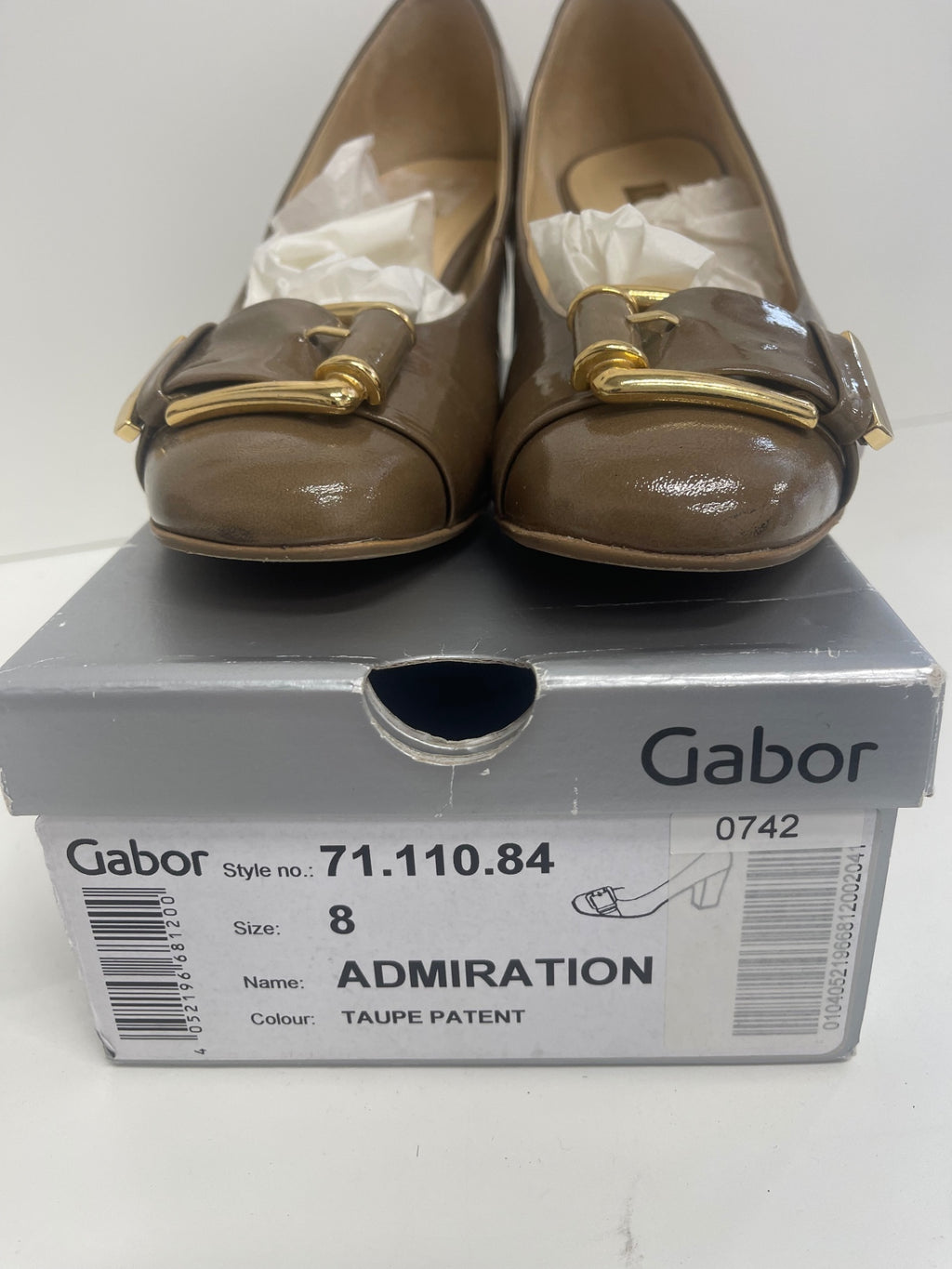 Fabulous Gabor admiration patent court classics  UK8 Taupe Beige FK608