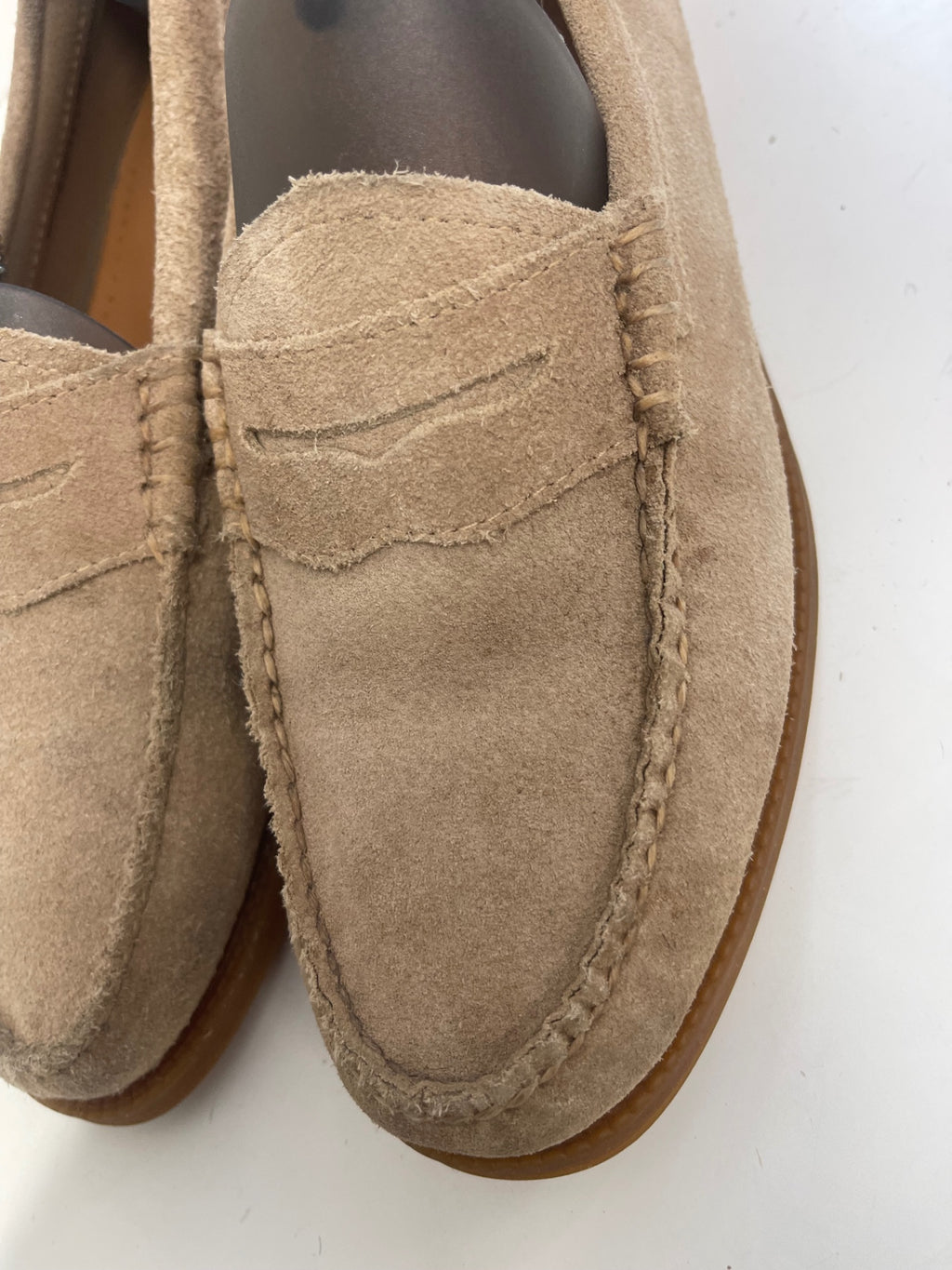 Fabulous G.H. Bass & Co. weeJuns sided boating Loafers Uk7 Beige FK608