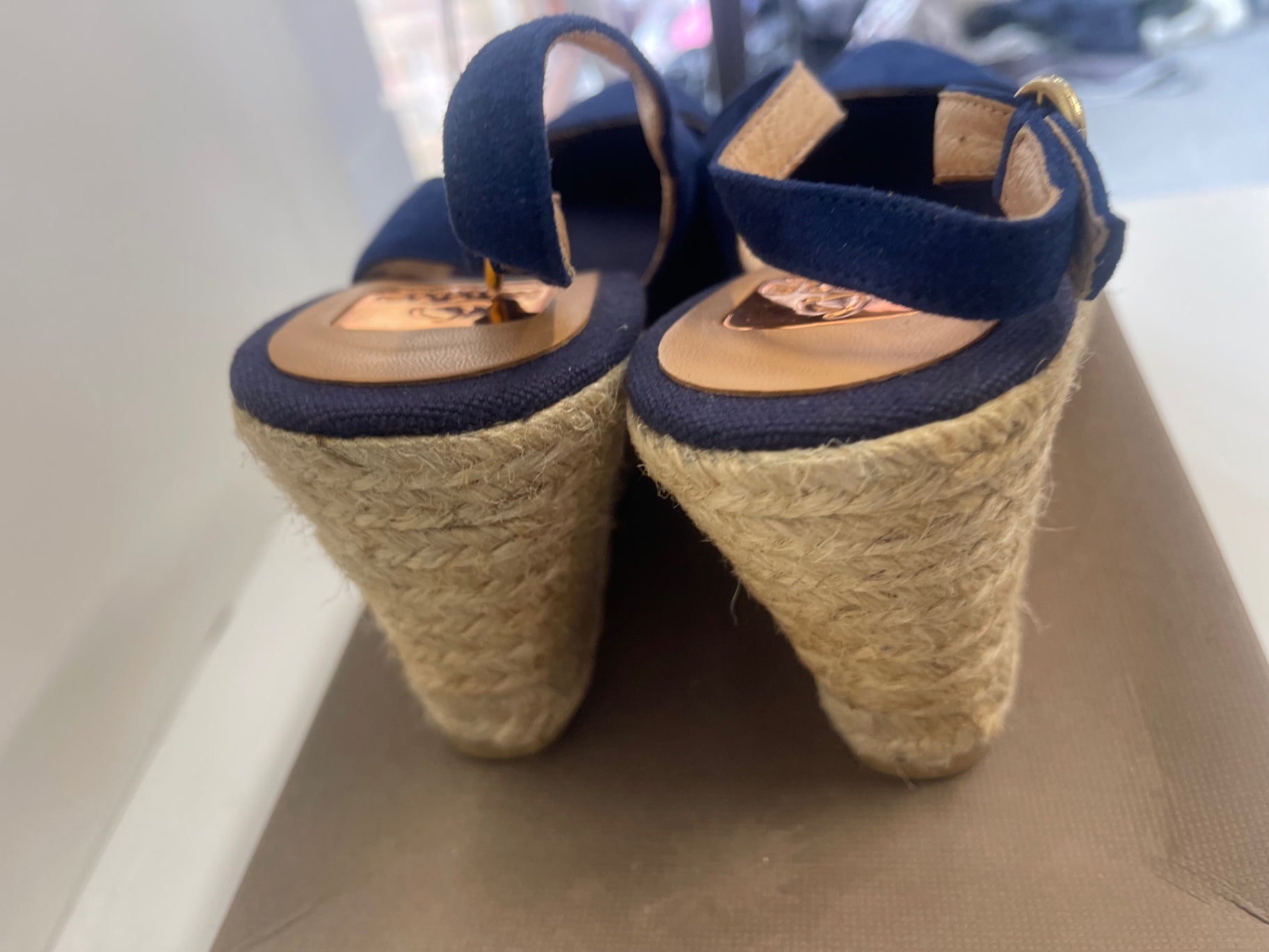 Fabulous Kanna bright blue espadrille Wedges Uk7 Blue FK608