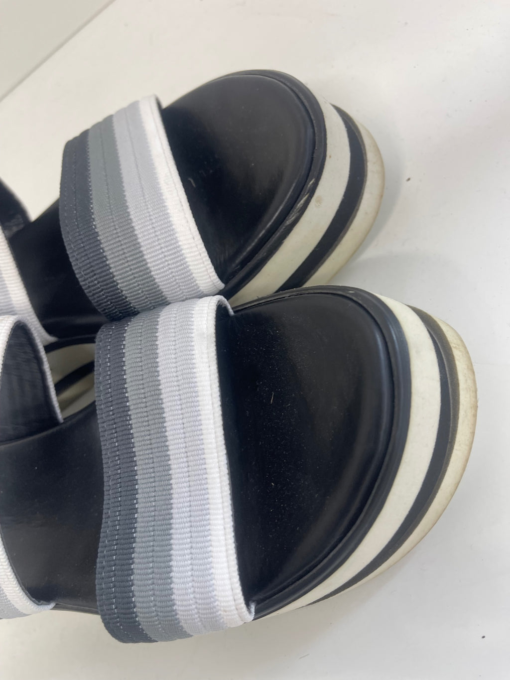 Fabulous Valerio 1966 wedge chunky Sandals UK8 Black FK608