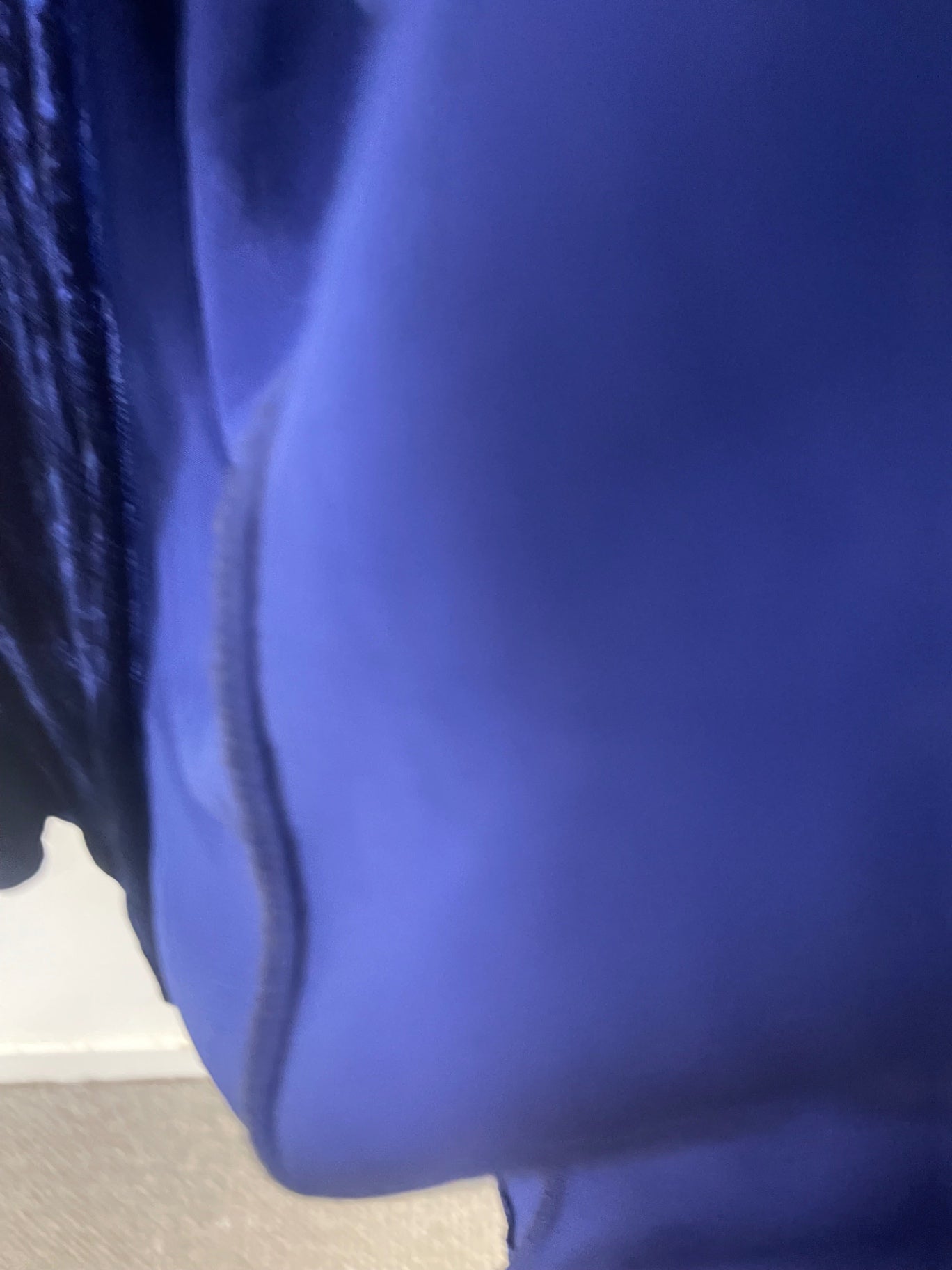 Fabulous Vintage Marks & Spencer dress Coat / top  uk16 Blue velvet FK608