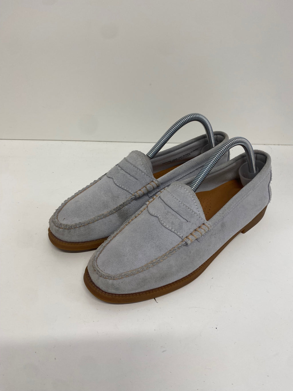 Fabulous G H Bass  suede  Loafers Uk7 Grey Blue FK608