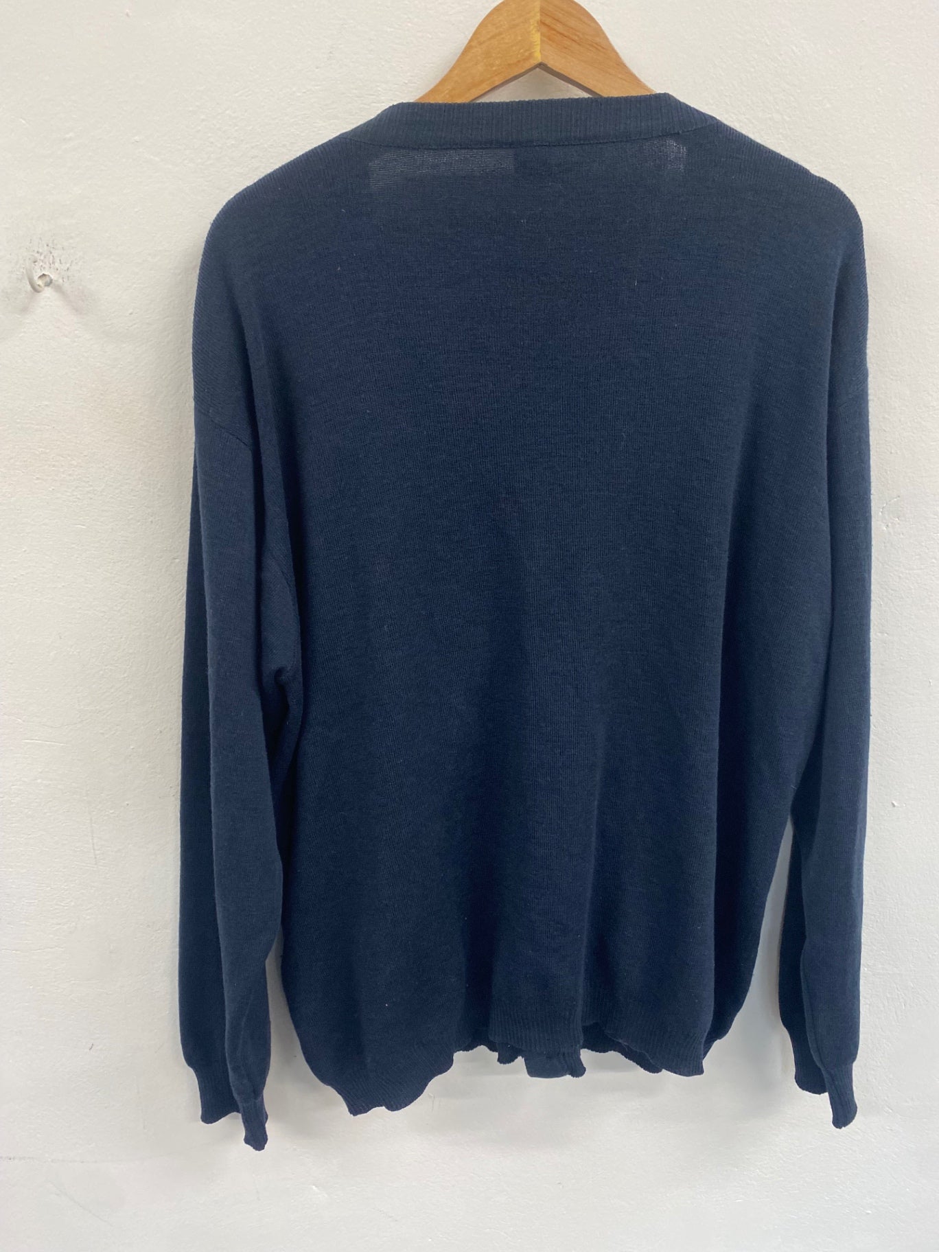 Vintage Detlev Albers Cardigan Berlin studio Navy XL 70’s 80’s 