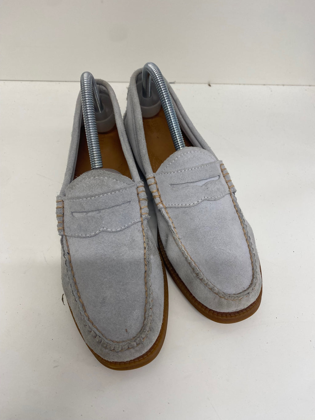 Fabulous G H Bass  suede  Loafers Uk7 Grey Blue FK608