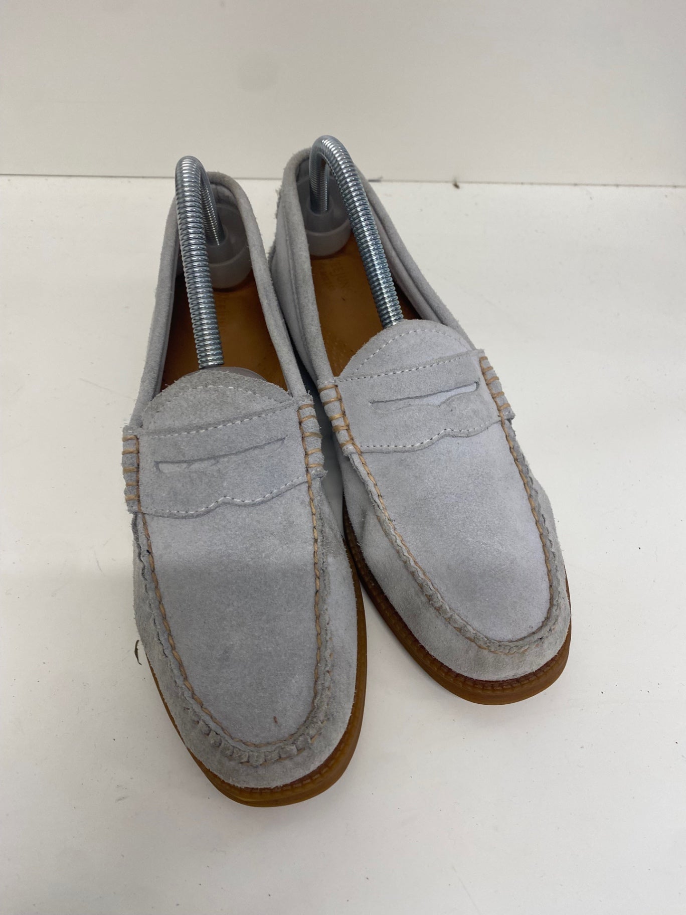 Fabulous G H Bass  suede  Loafers Uk7 Grey Blue FK608