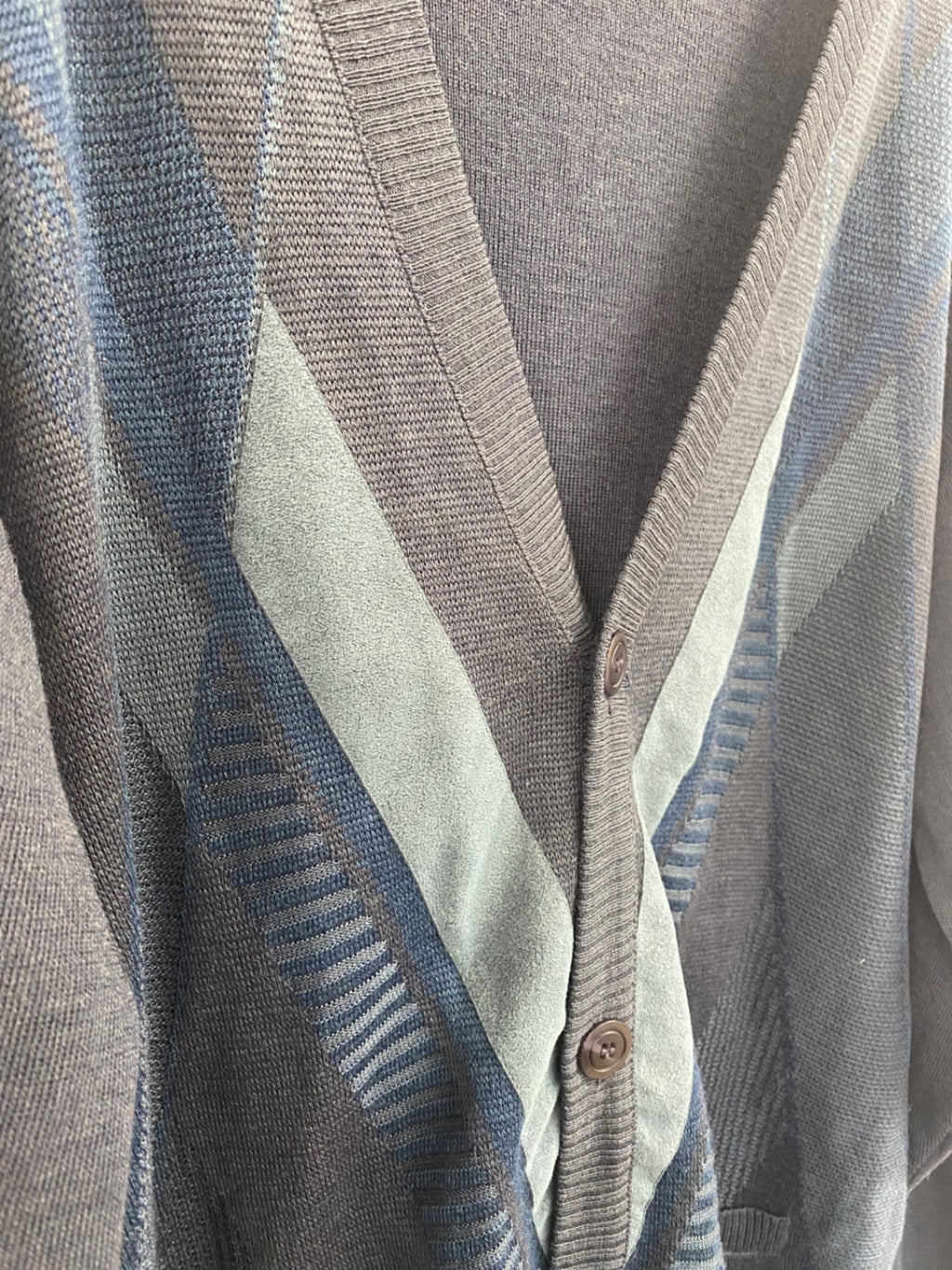 Vintage Detlev Albers Cardigan Berlin studio Navy XL 70’s 80’s 