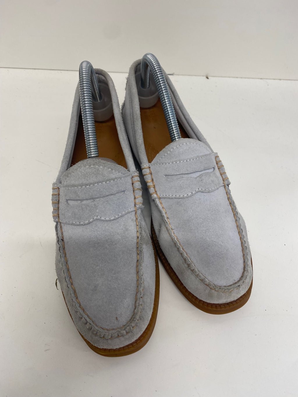 Fabulous G H Bass  suede  Loafers Uk7 Grey Blue FK608
